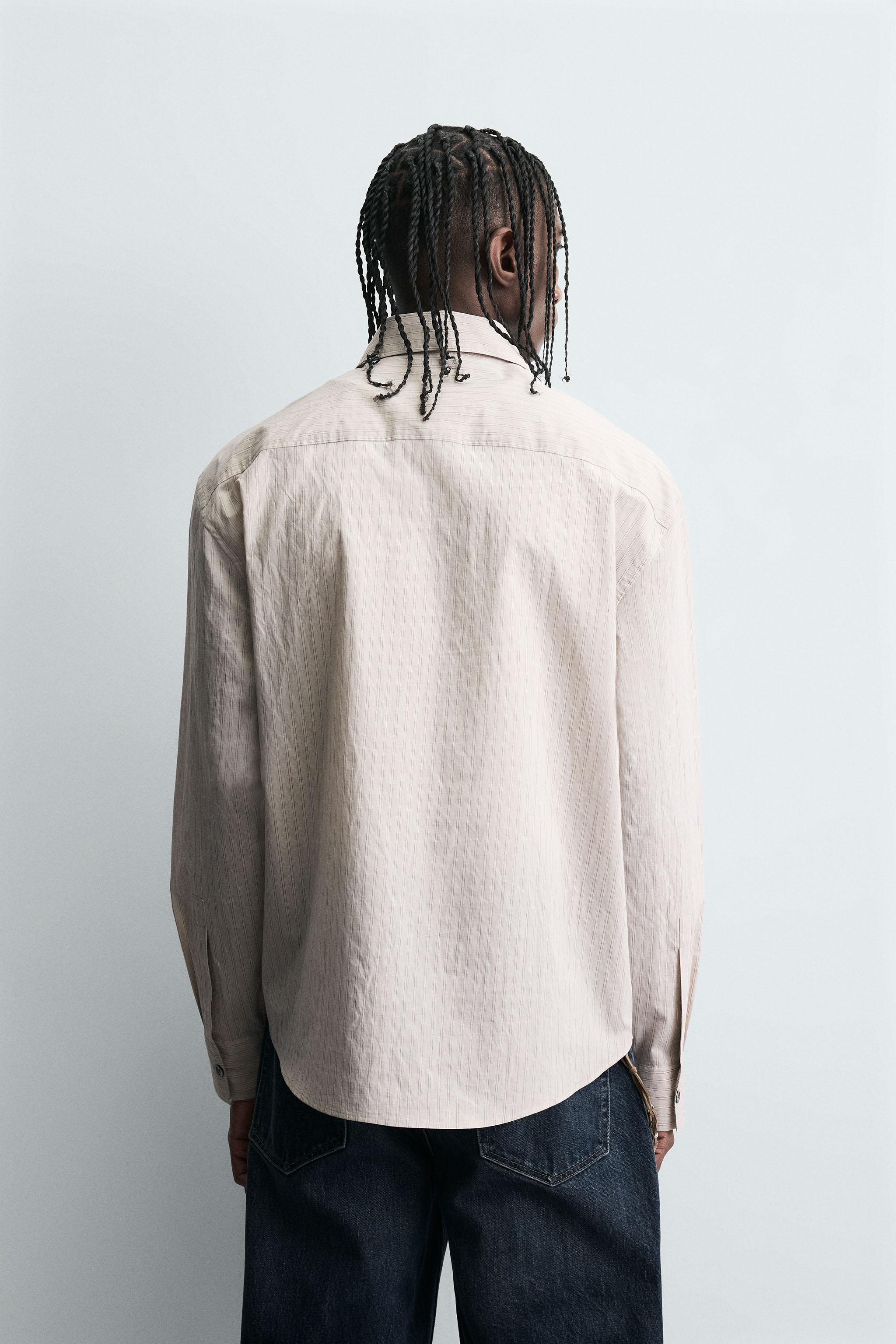 COMBINATION STRIPED TIE SHIRT